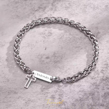 Carregar imagem no visualizador da galeria, Pulsera unisex personalizable en acero inoxidable.
