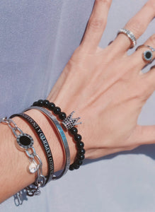 Pulsera Belinda en acero inoxidable.